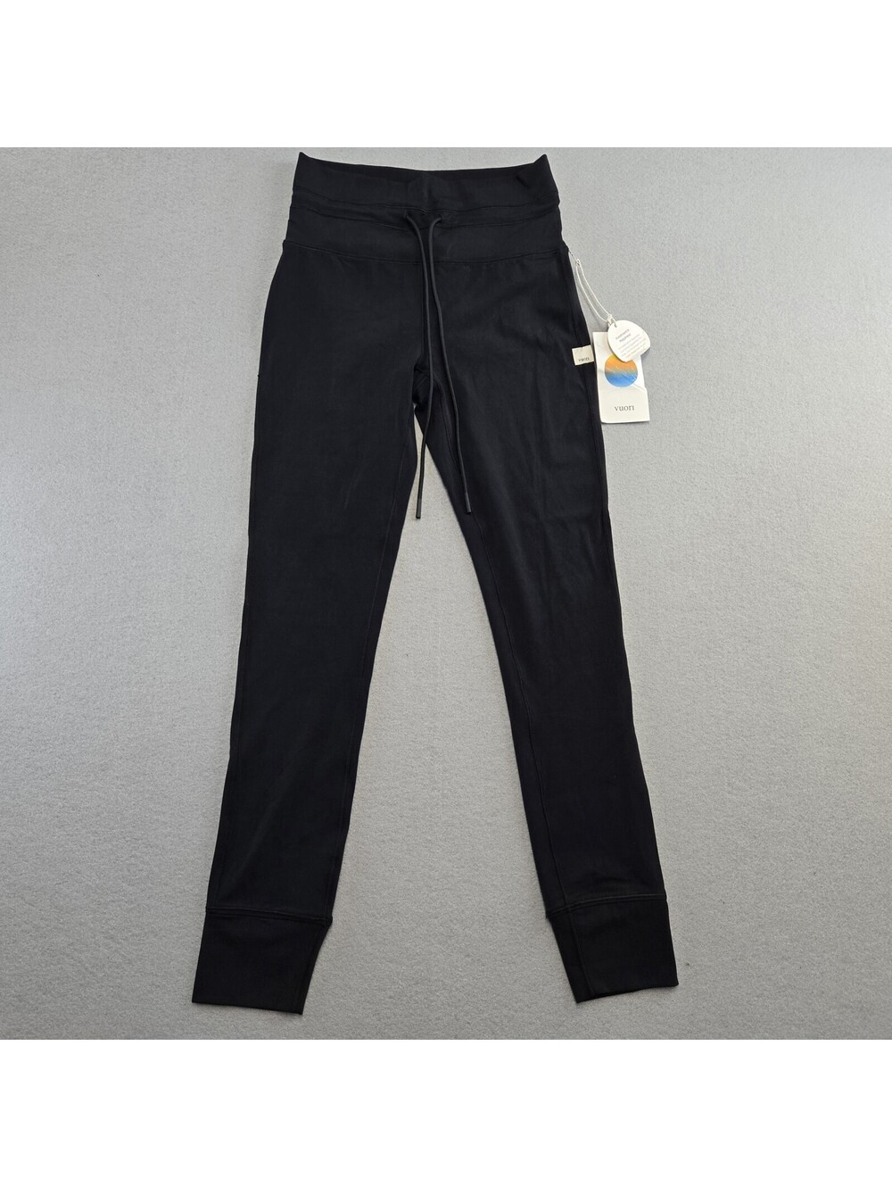 Vuori Daily Form Legging Womens S Black Drawstring Jogger Cuff VW4309 NWT